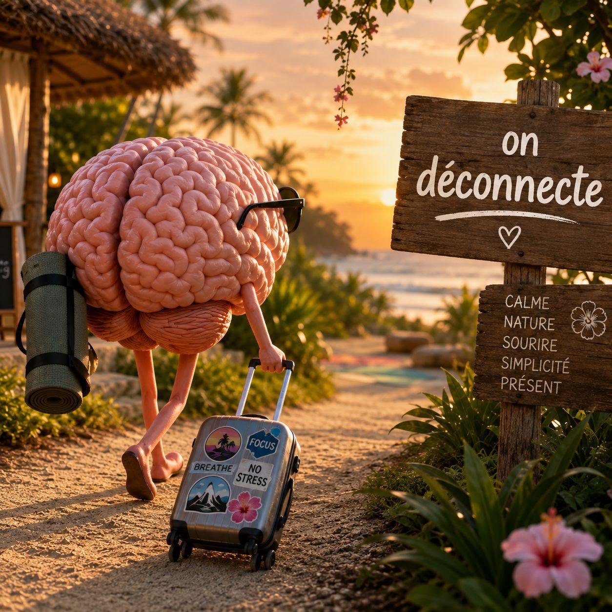 On déconnecte : calme, nature, sourire, simplicité, présent, no stress
