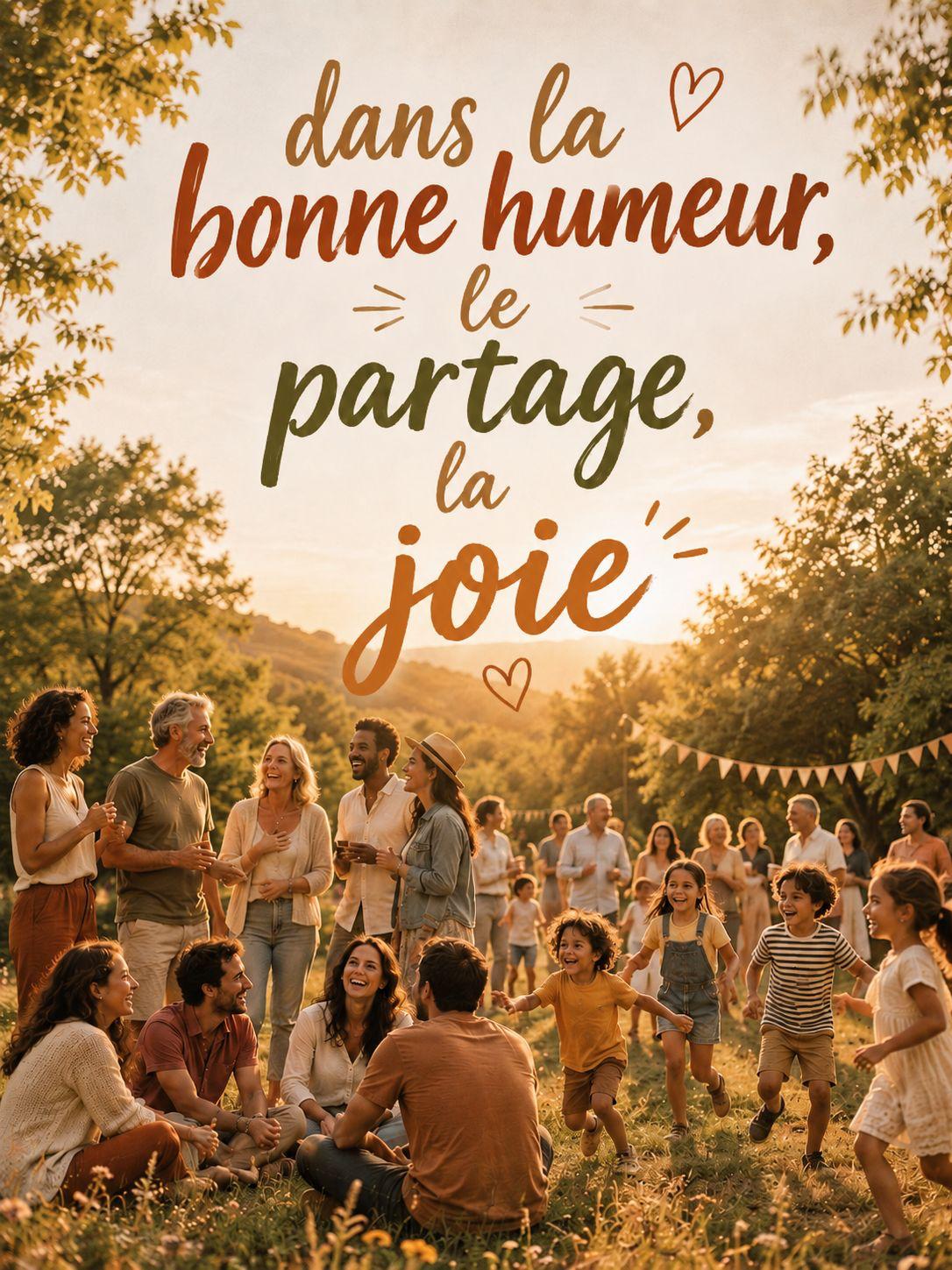 Dans la bonne humeur, le partage, la joie